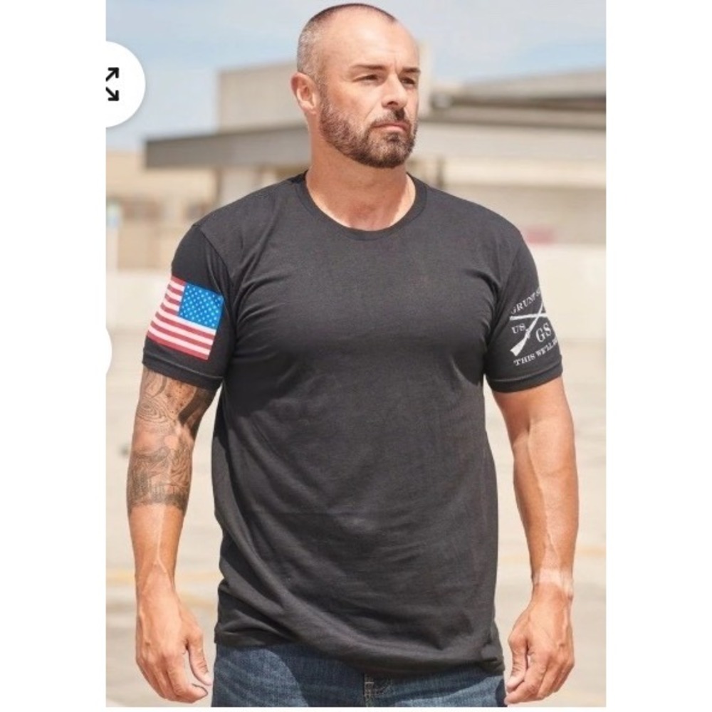 Grunt Style‎ USA Flag Basic Mens XL Black New With Tags